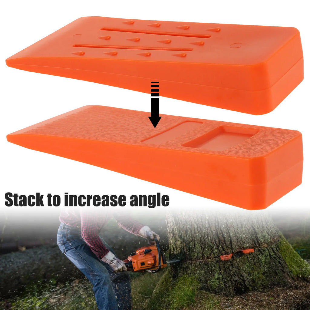 3Pcs Tree Cutting Wedges Durable Plastic Effective Felling Wedge Logging Supplies Safety Chainsaw Accessories with Gloves