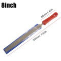 Durable High Quality Diamond Flat File Diamond Flat File Red Sliver Diamond Needle Flat Long-lasting Hand Tools