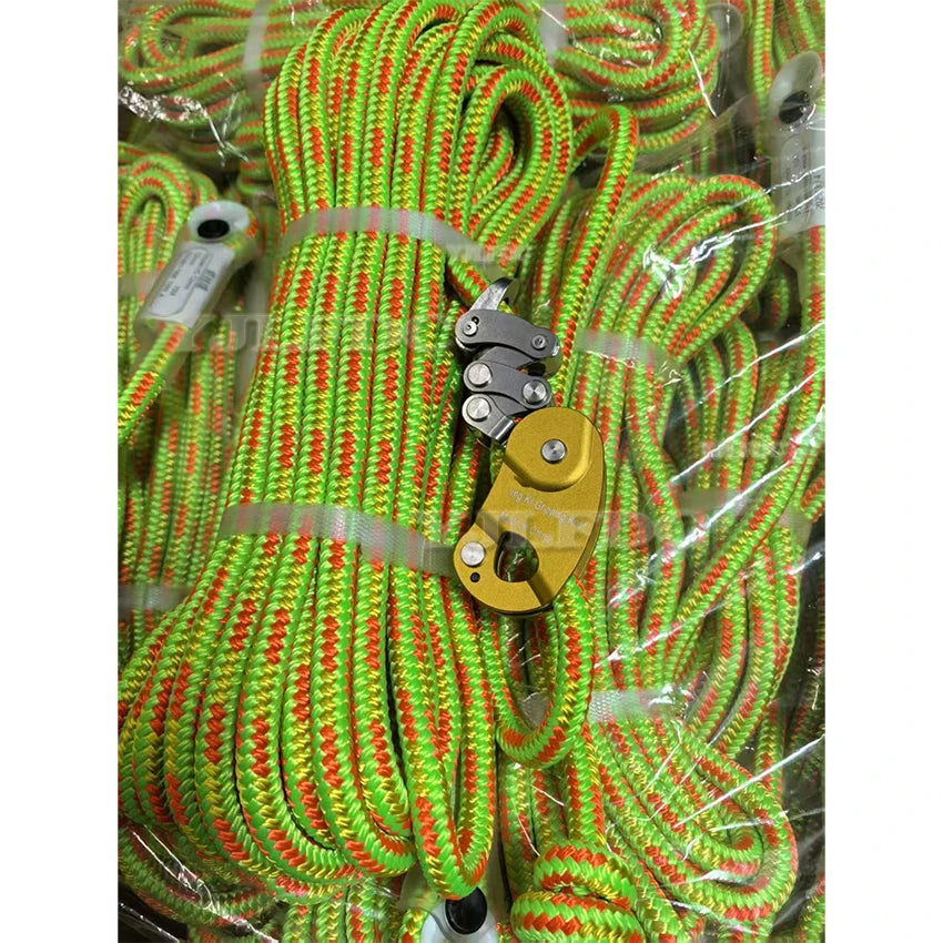Tree climbing grasping knots 10 meters aerial work, safety rope, self-locking device, rope grabber outdoor pulley labor-saving