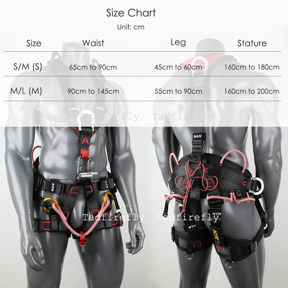 Arborist Climbing Harness Tree Pruning Surgery Care Rescue Work at Height Rigging SRT Fall Arrest Protection Equipment