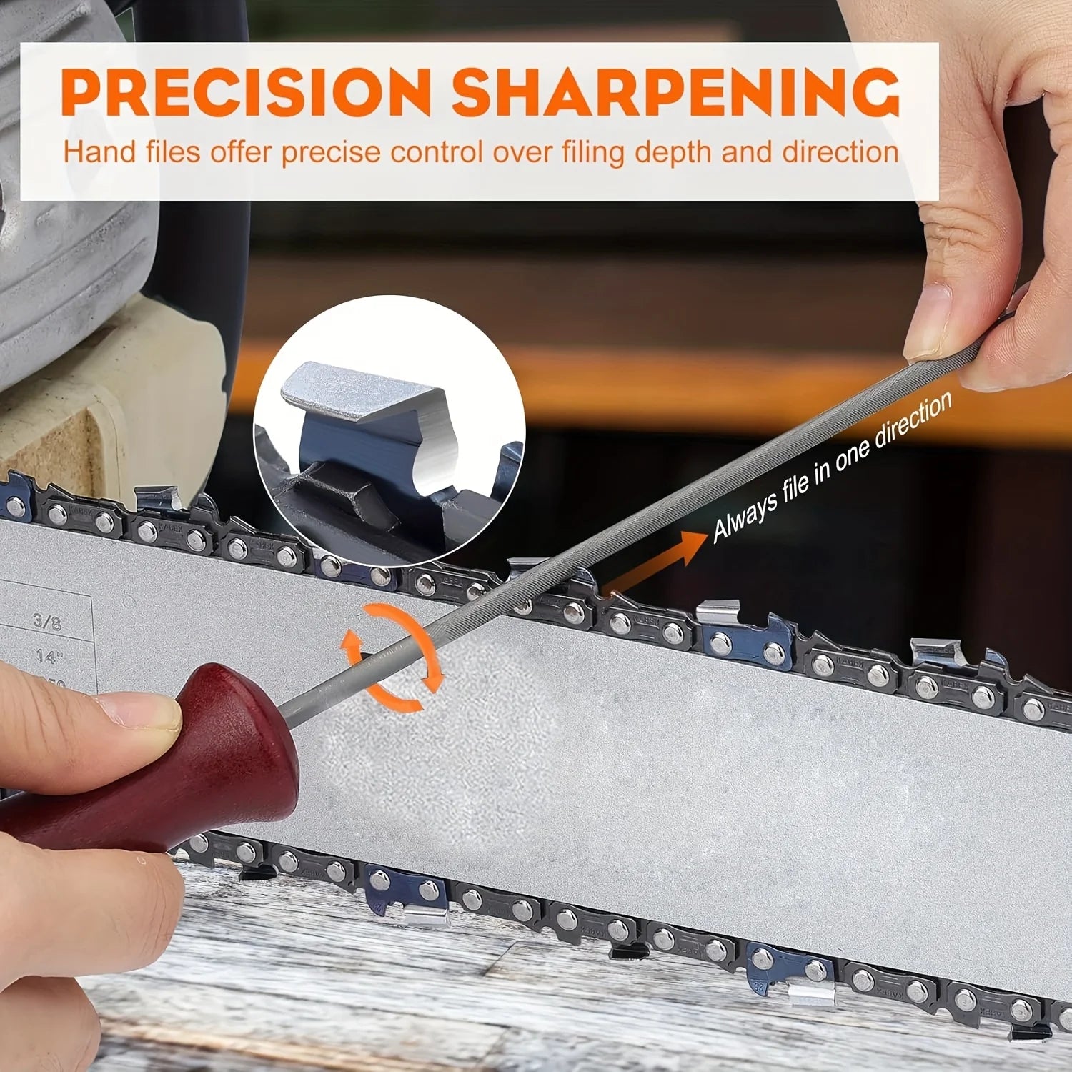 Circular Chainsaw Chain Sharpening File Woodworking Chain Saw File