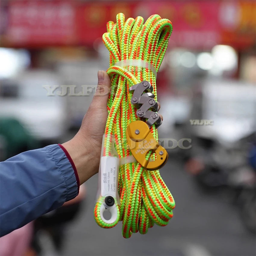 Tree climbing grasping knots 10 meters aerial work, safety rope, self-locking device, rope grabber outdoor pulley labor-saving
