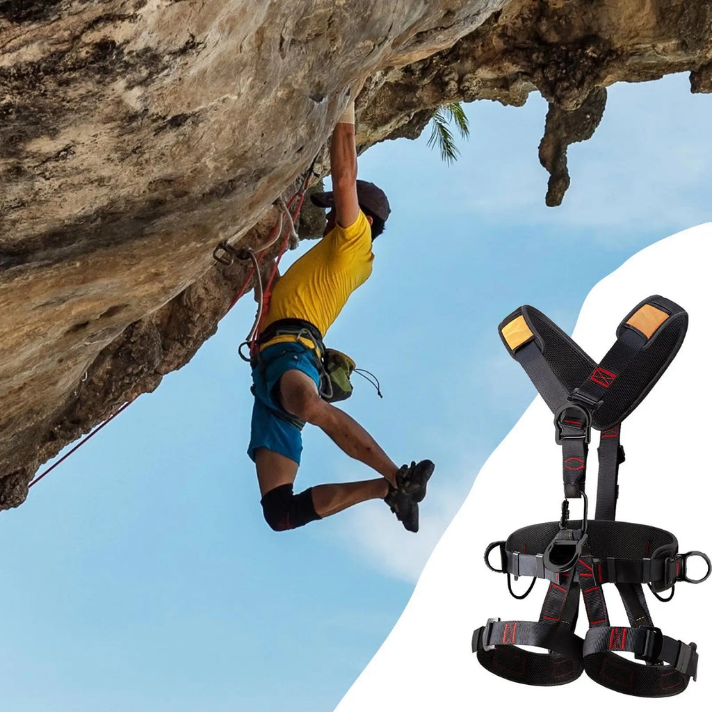 Five-Point Safety Harness Fall Protection Kit Adjustable & Detachable Climbing Belt Tree Climbing Gear with Secure Buckles