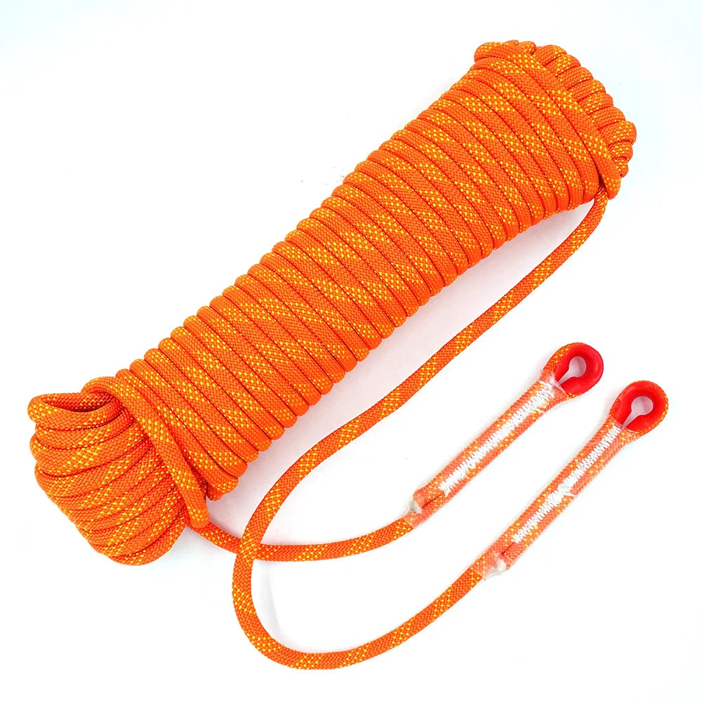 12mm Climbing Rope Outdoor Tree Rock Equipment Mountaineering Lifeline Emergency Survival Safety Gear Escape Rescue Static Rope